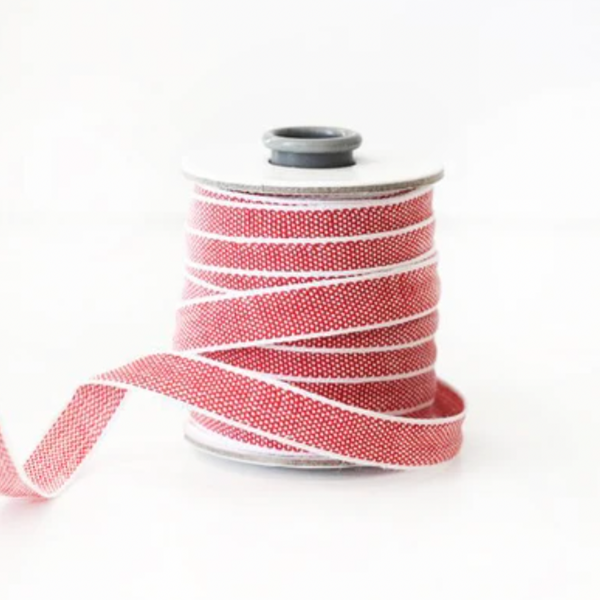 Red/White Drittofilo Cotton Ribbon