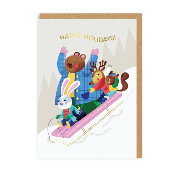 Animals Sledding
