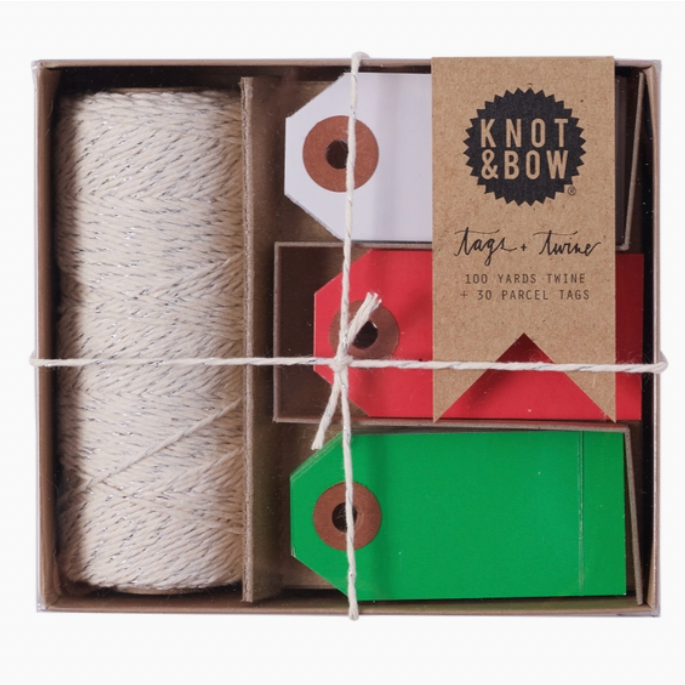 Gold Classic Holiday Tag and Twine Box