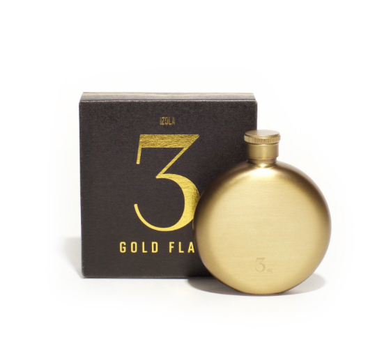 Gold 3 Oz Flask