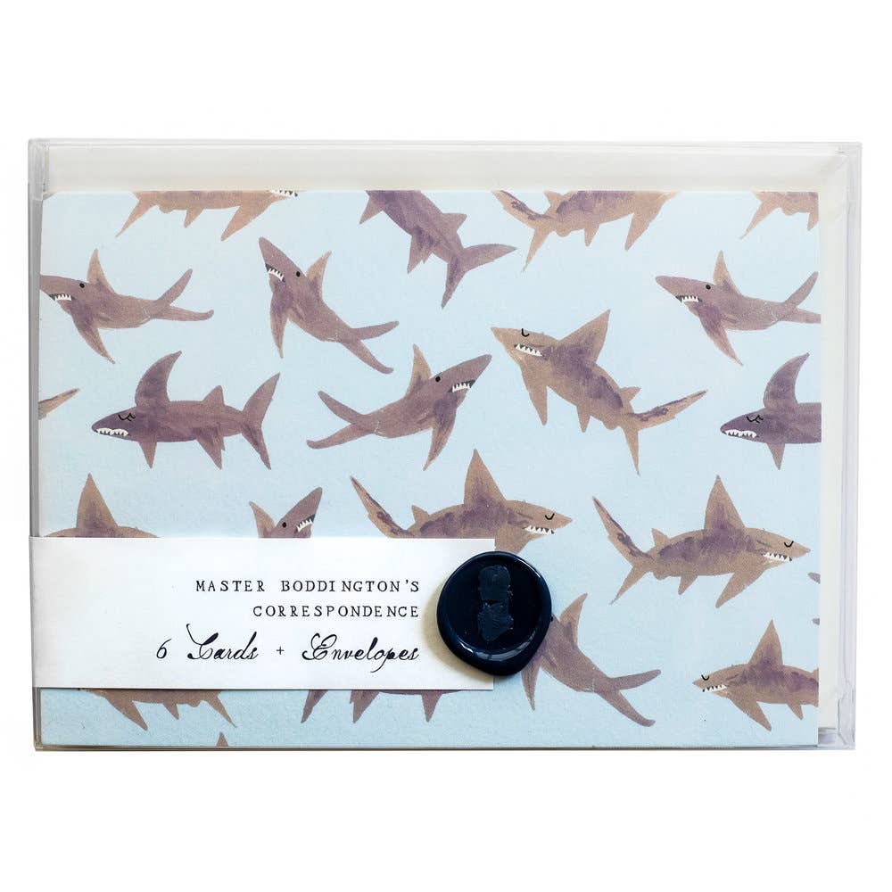 A School of Sharks Notecard Set