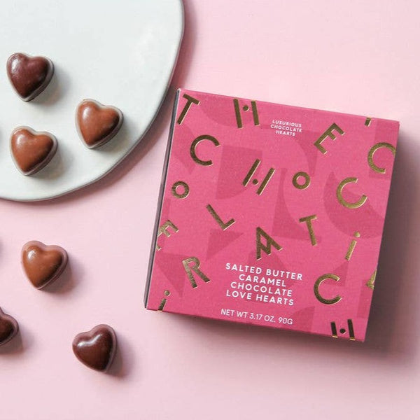 Salted Butter Caramel Chocolate Love Hearts