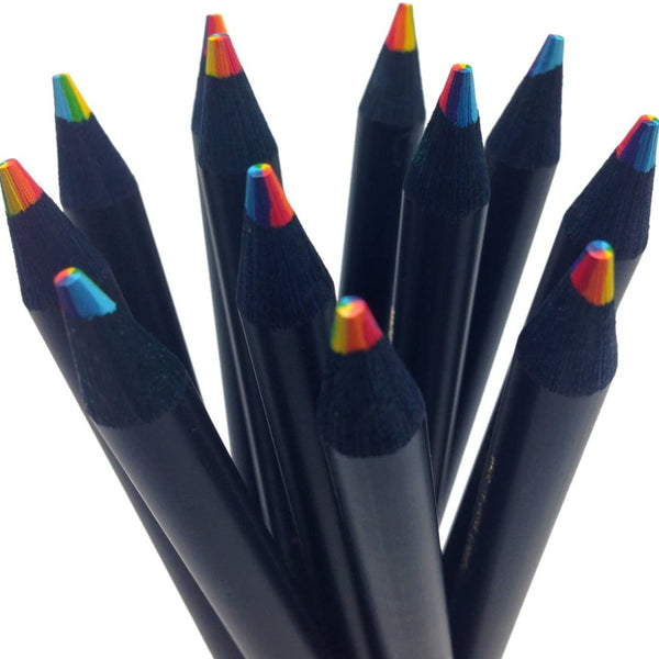 Rainbow Pencil, Black Wood