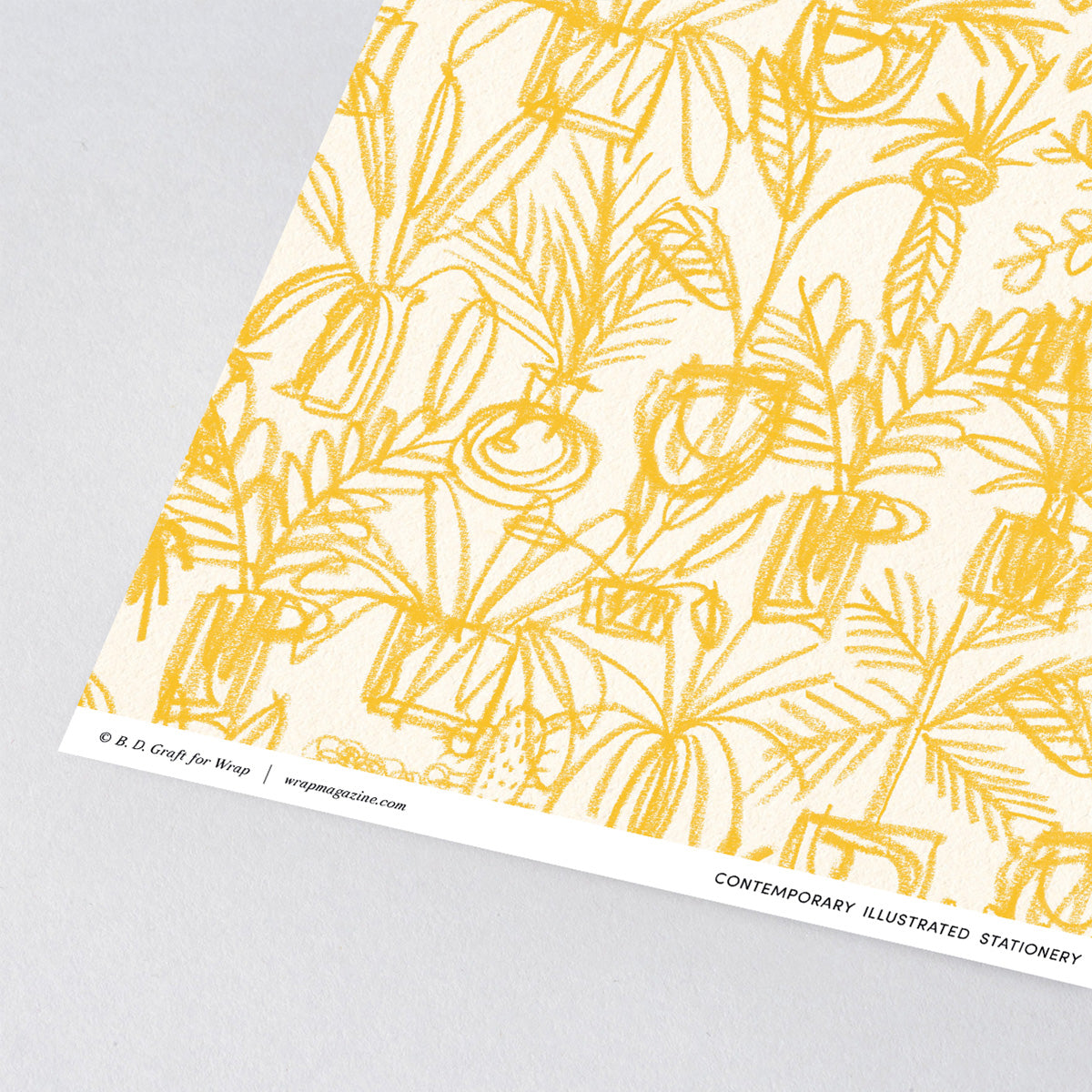 Yellow Plants Gift Wrap Sheet