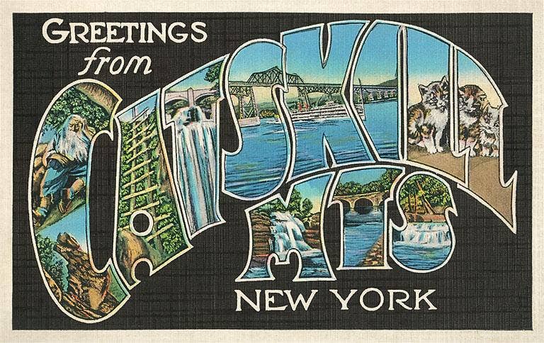 NS-769 Greetings from the Catskill Mountains, New York - Vintage Image, Magnet