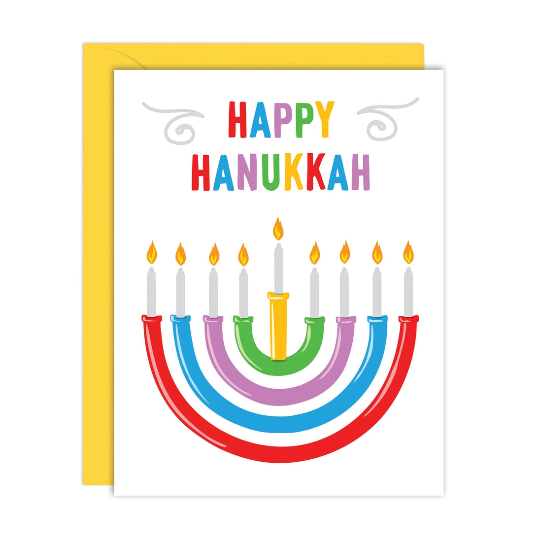 Rainbow Hanukkah Card