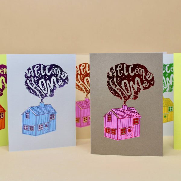 Welcome Home Cabin - A6 Greetings Card