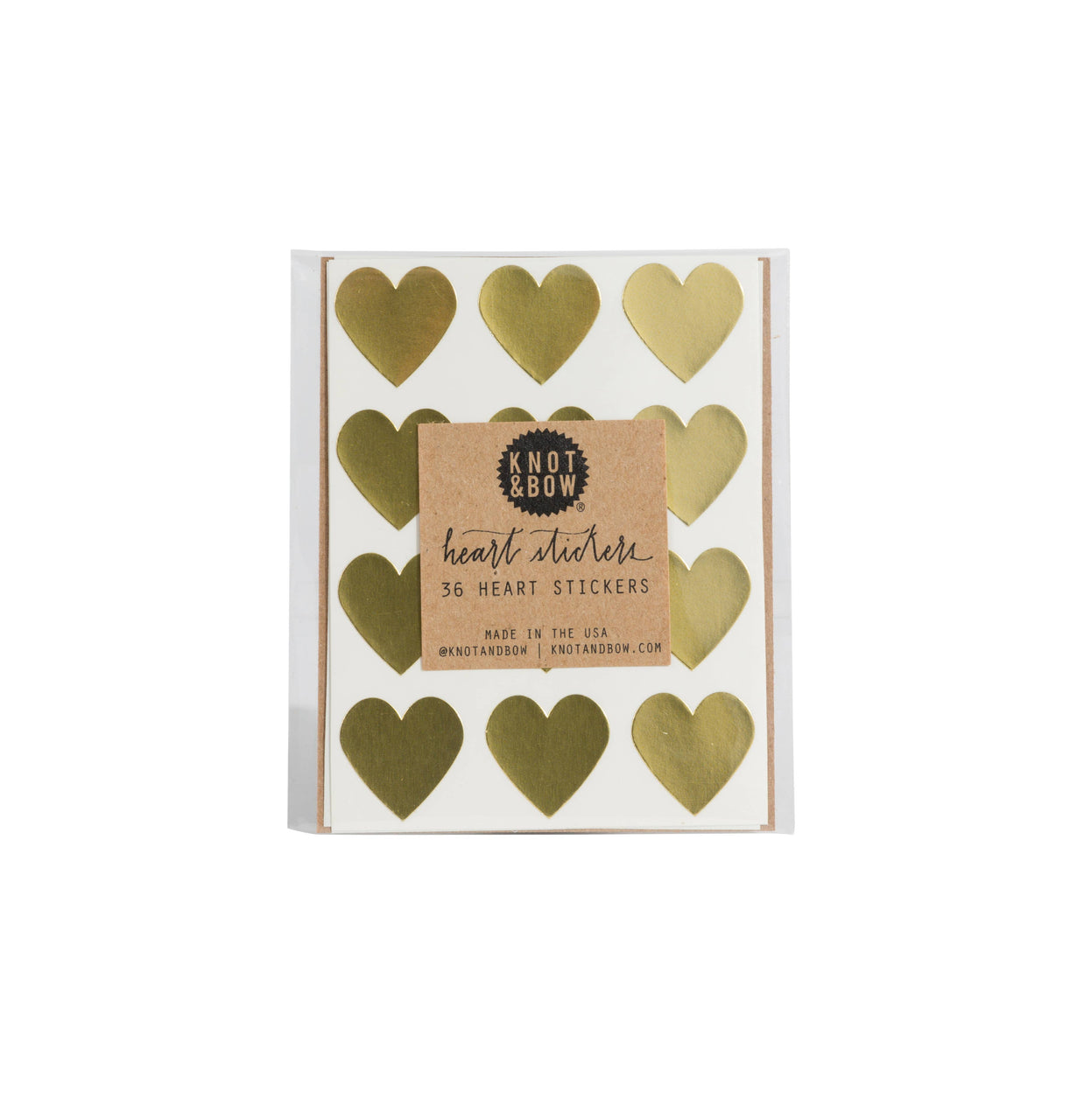Gold Heart Stickers