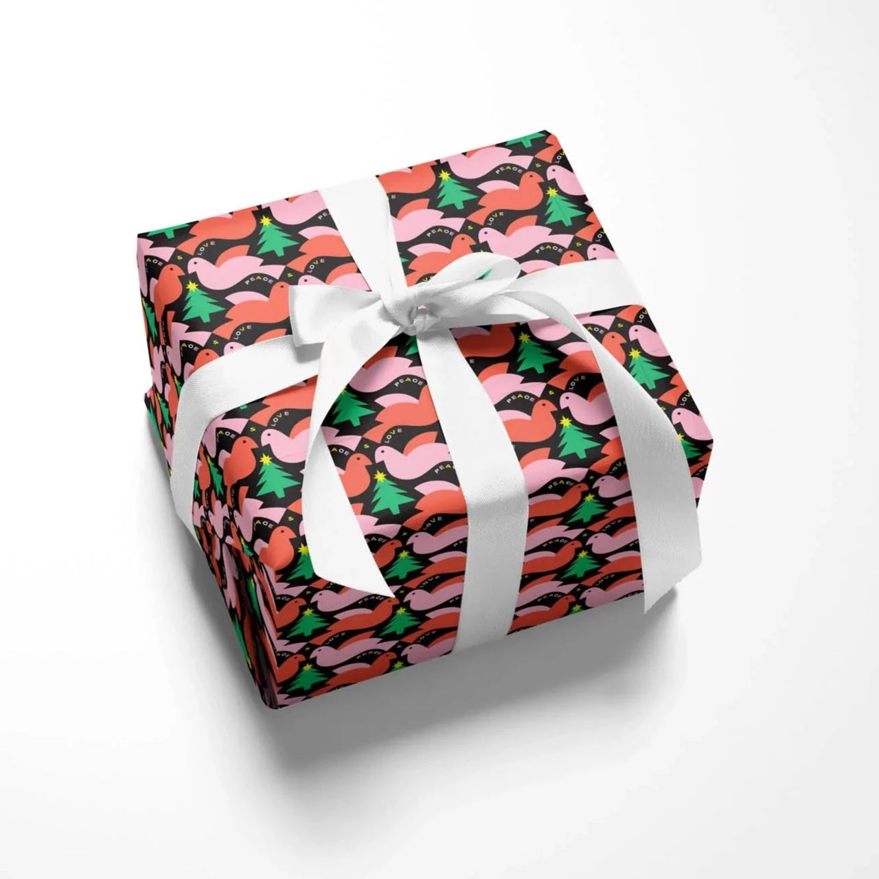 Peace & Love Doves Holiday Gift Wrap - Single Sheet