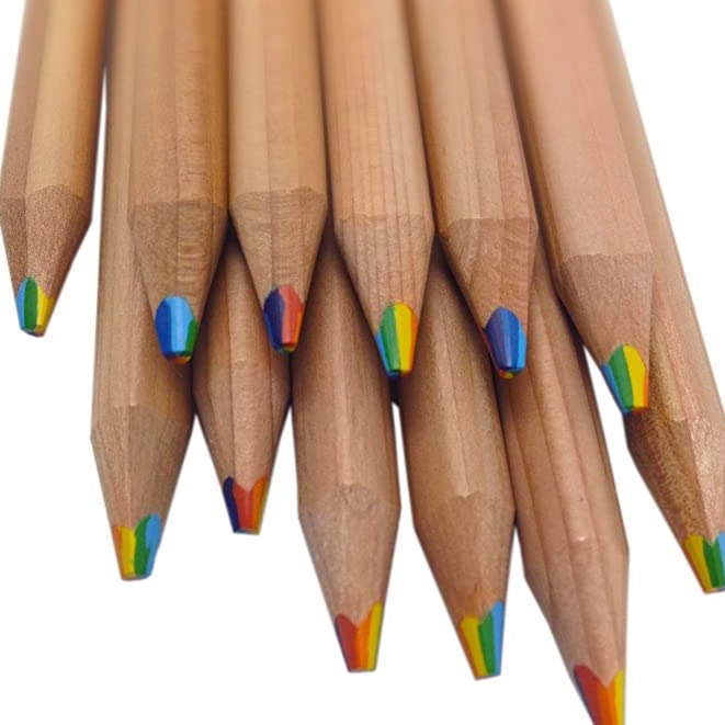 Rainbow Pencil, Brown Wood