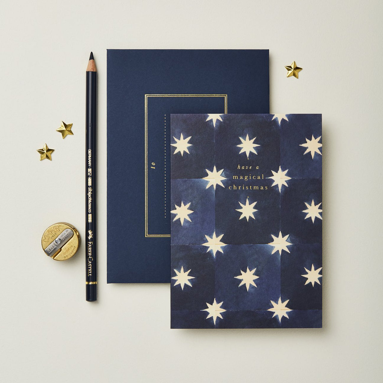 Magical Christmas Navy Stars