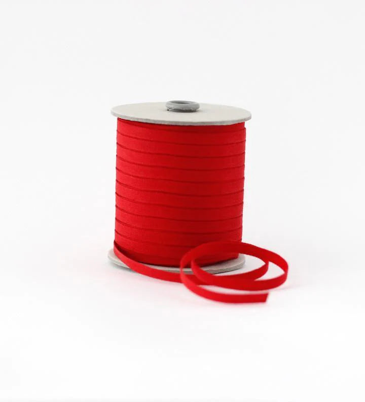 Narrow Tight Weave Cotton Ribbon - Red : Studio Carta