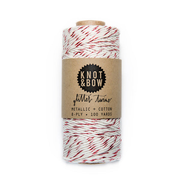 Red Natural Glitter Baker's Twine