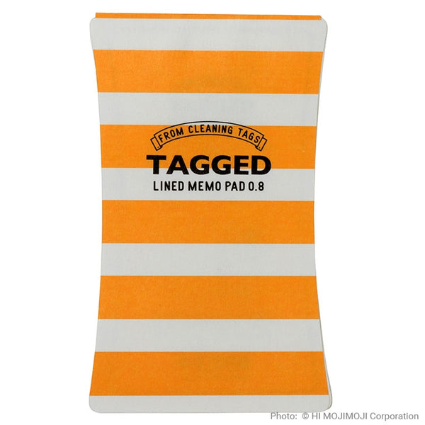 Tagged Memo Pad L - Orange Stripe